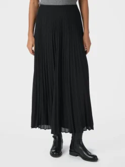 Boni Simple Plisse Nederdel, Black, 40