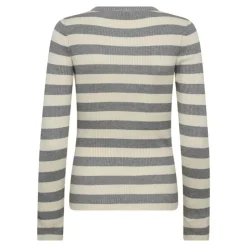 BonnyCC Stripe Striktrøje, Light Grey, L