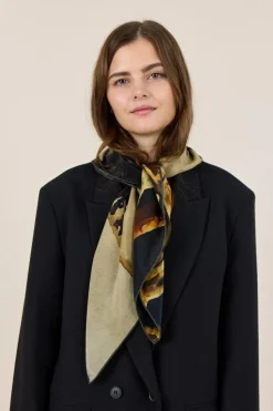 Brackets Tørklæde, Black/Sand