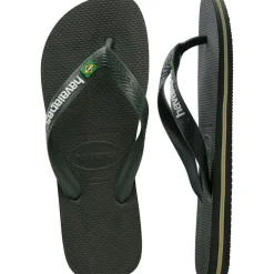 Brazil Logo Sandaler, Green Olive, 39/40