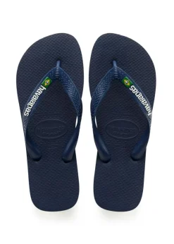 Brazil Logo Sandaler, Navy Blue, 39/40