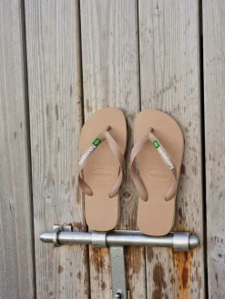 Brazil Logo Sandaler, Rose Gold, 37/38