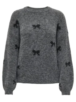 Brunhilda Life Striktrøje, Medium Grey Melange, M
