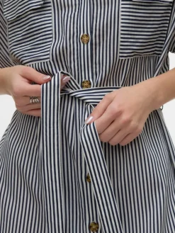 Bumpy Short Skjortekjole, India Ink, L