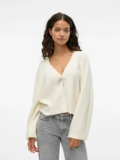 Caia Bow Cardigan, Snow White, L