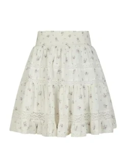 Callia Dobby Flower Nederdel, Off White, 34