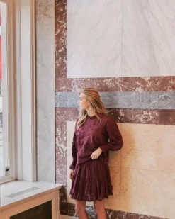 Callia S Voile Nederdel, Burgundy, 40