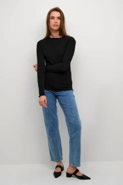 CandaceKB Long Sleeved T-shirt, Black, XS