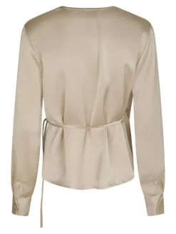 Caprina Heavy Sateen Bluse, Champagne, 36