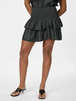 Carin Denim Nederdel, Black, 38