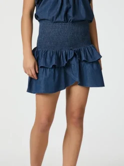 Carin Denim Nederdel, Blue, 38