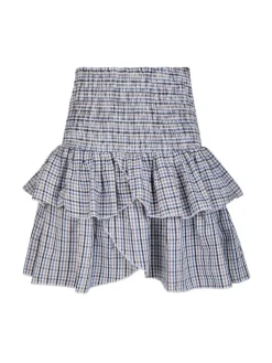 Carin Double Check Nederdel, Blue, 36