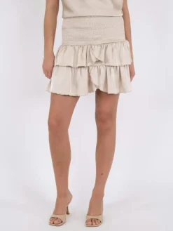 Carin Heavy Sateen Nederdel, Champagne, 36