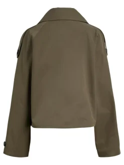 Carlie Short Trenchcoat, Dusty Olive, XL