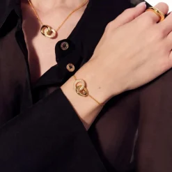 Carrara Armbånd, Gold Plated, 18 cm