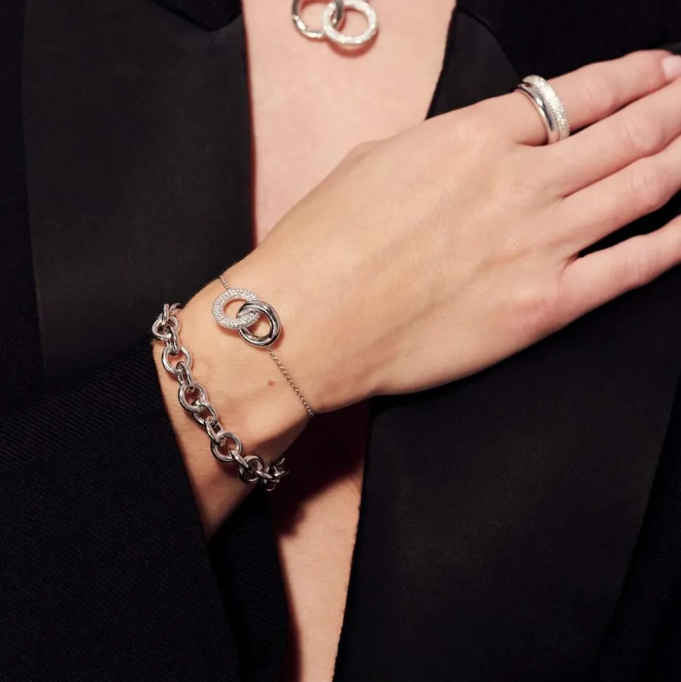 Carrara Armbånd, Silver, 18 cm