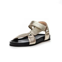 Carrie Leather Sandaler, Guld, 36