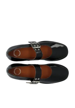 CASDiana Single Strap Ballerinasko, Black/Black, 41