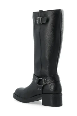 Casrikke Tall Biker Støvler, Black, 41