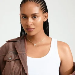 Cassian Halskæde, Silver Plated, 40+9 cm