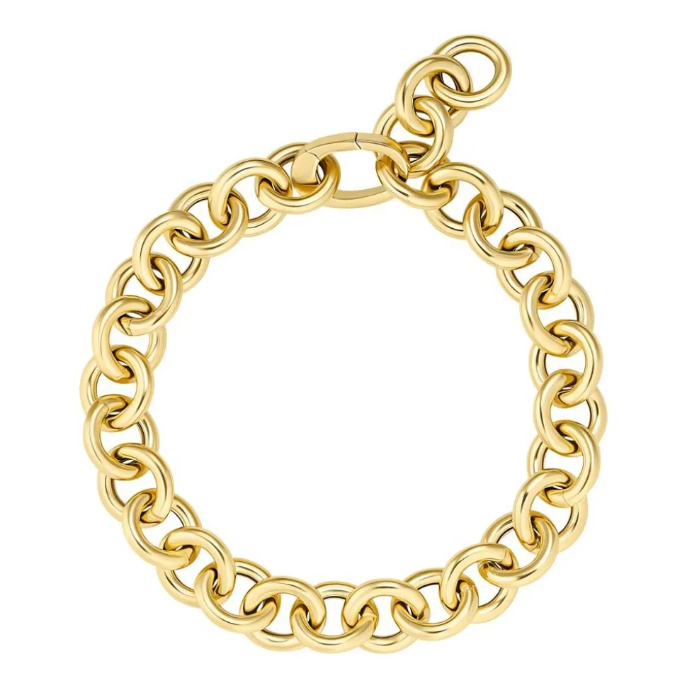 Chain Carrara Armbånd, Gold Plated, 18 cm