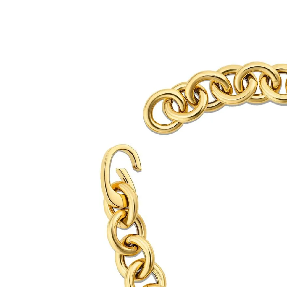 Chain Carrara Armbånd, Gold Plated, 18 cm
