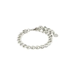 Charm Panzer Armbånd, Silver Plated, 19,5 cm