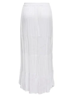 Chiara Broderie Nederdel, Bright White, XL