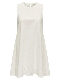 Clara Anglaise Kjole, Cloud Dancer, M