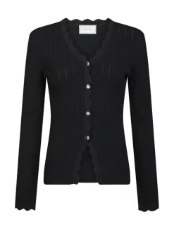 Clara Stitch Knit Bluse, Dark Navy, 36