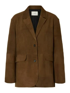 Clara Suede Blazer, Cappuccino, 36