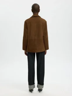 Clara Suede Blazer, Cappuccino, 36