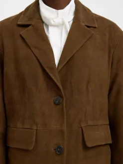 Clara Suede Blazer, Cappuccino, 36