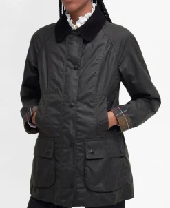 Classic Beadnell Wax Jakke, Olive, 38