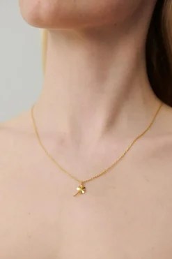 Clover Halskæde, Gold Plated, 40-48 cm
