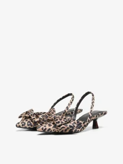 Coco-6 Bow Slingback Pumps, Sand Leo, 37