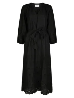 Colette Embroidery Kjole, Black, 36