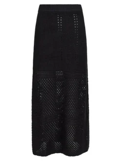 Como Crochet Knit Nederdel, Sort, 34