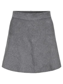 Cosima Short Skater Nederdel, Medium Grey Melange, L