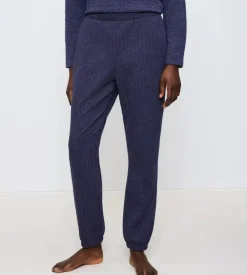 Cozy Comfort Quilted Bukser, Blue Dark Combination, 40