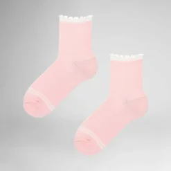 Curly Strømper, Milkshake Pink, 39-42