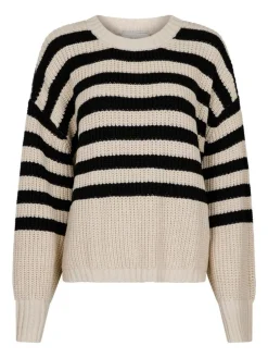 Dakota Striktrøje, Sort/Hvid, 34