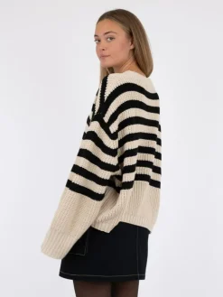 Dakota Striktrøje, Sort/Hvid, 34