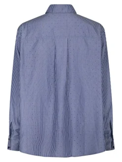 Dalma B Stripe Stone Skjorte, Midnight Blue, 38