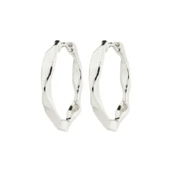 Dawn Hoops, Silver Plated