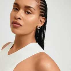 Dawn Hoops, Silver Plated