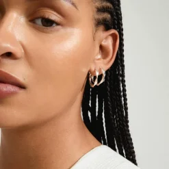 Dawn Hoops, Silver Plated