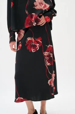 DawnIW Nederdel, Black Poppy Rose, 40