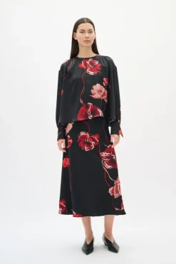 DawnIW Nederdel, Black Poppy Rose, 40