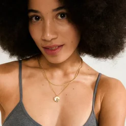 Declan 2-pak Halskæde, Gold Plated, 38+15 cm/42+15 cm